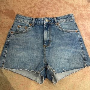 Topshop Denim Mom High-waisted Shorts